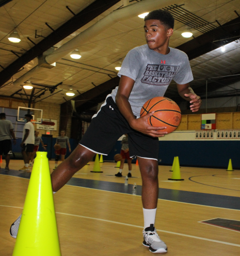 Footwork and agility training at TBF youth camp